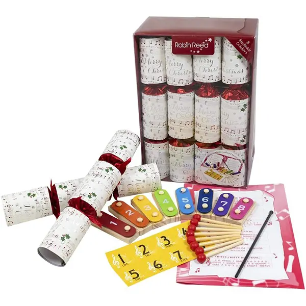 Robin Reed Chime Bar Musical Christmas Crackers (8-Pack) 1