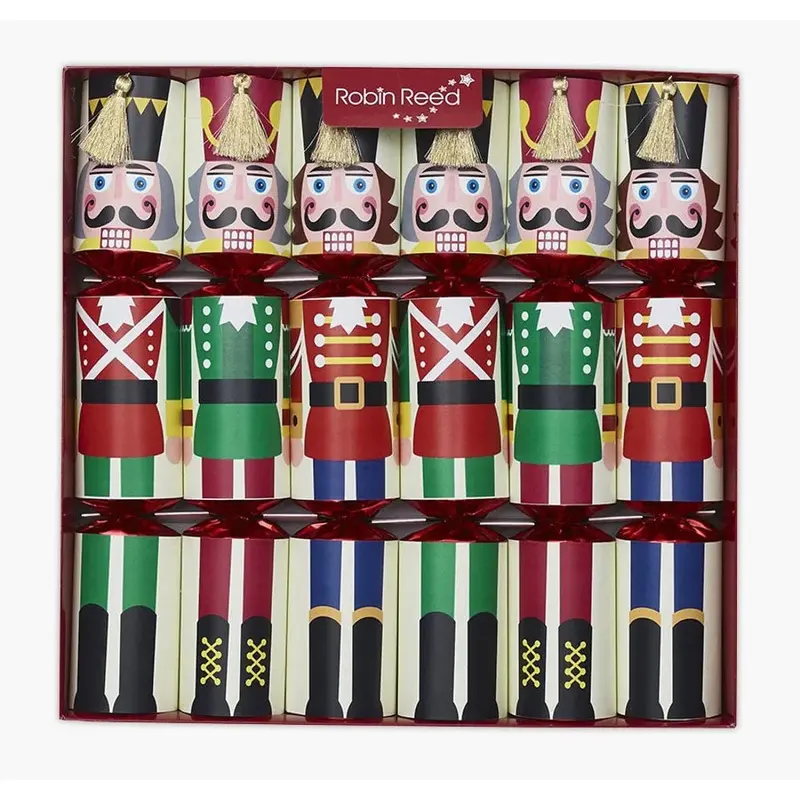Robin Reed Racing-Themed Nutcracker Christmas Crackers – 6-Pack Holiday Set 1