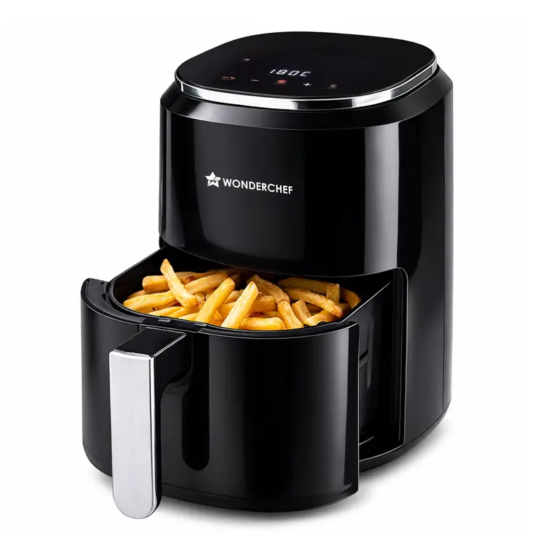 Roma 4.5L Digital Air Fryer – Chrome-Finish Rapid Hot Air Fryer With Custom Time & Temp Control 1