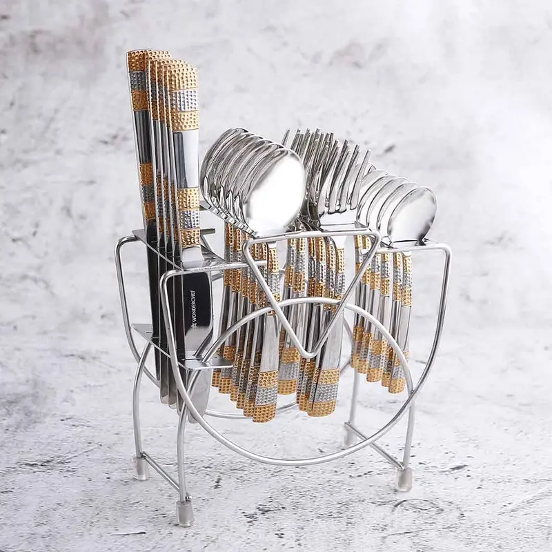 Roma Gold-Plated Cutlery Gift Set – Premium 24-Piece Dining Collection 1
