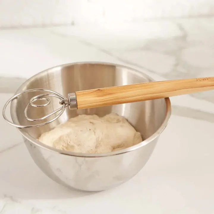 Rsvp Olivewood Swedish Dough Whisk – Ergonomic Baking Utensil 1