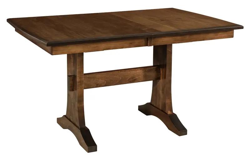 Sadie Trestle Dining Table With Solid Wood Top 1