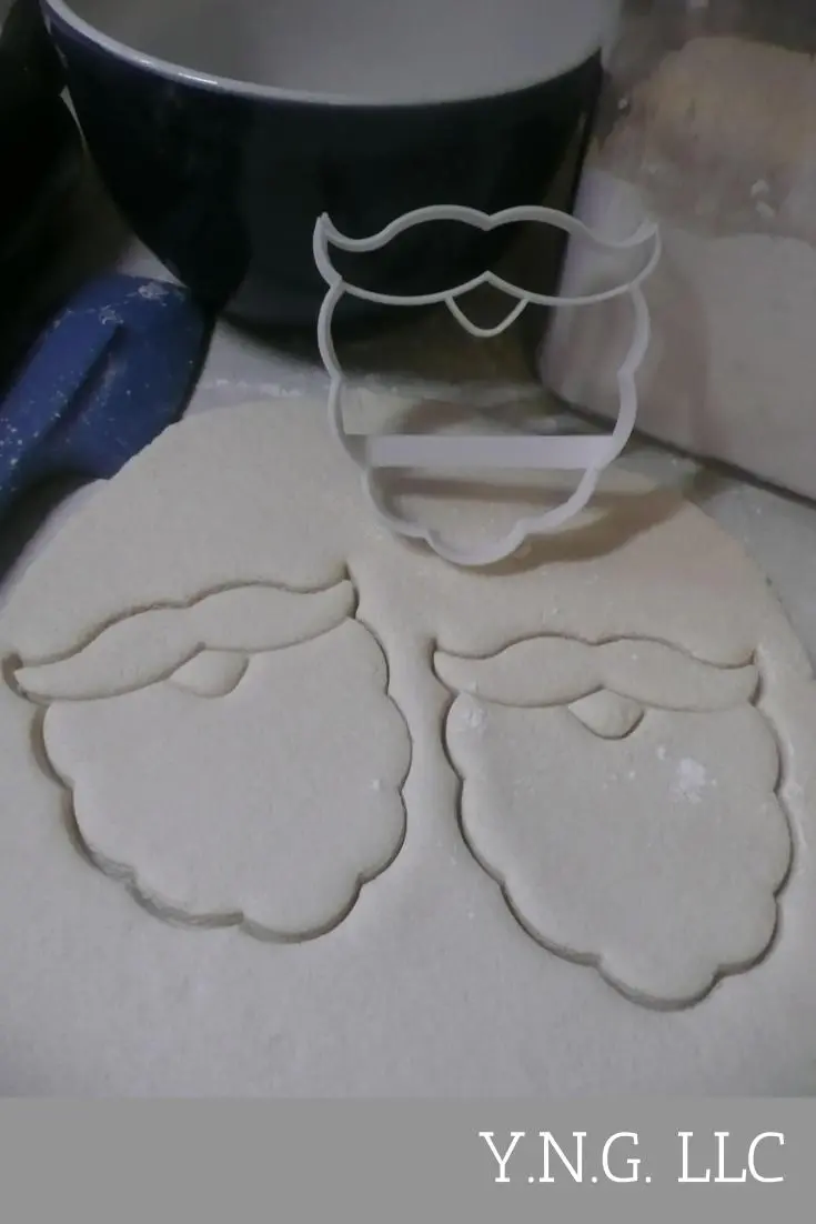 Santa Beard Cookie Cutter – Jolly St. Nick Facial Feature For Festive Holiday Decor 1