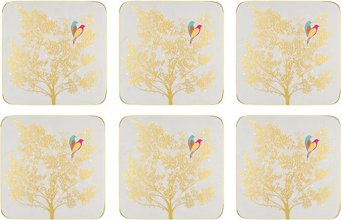 Sara Miller London For Pimpernel Chelsea Coaster Set – Light Grey (6-Pack) 1