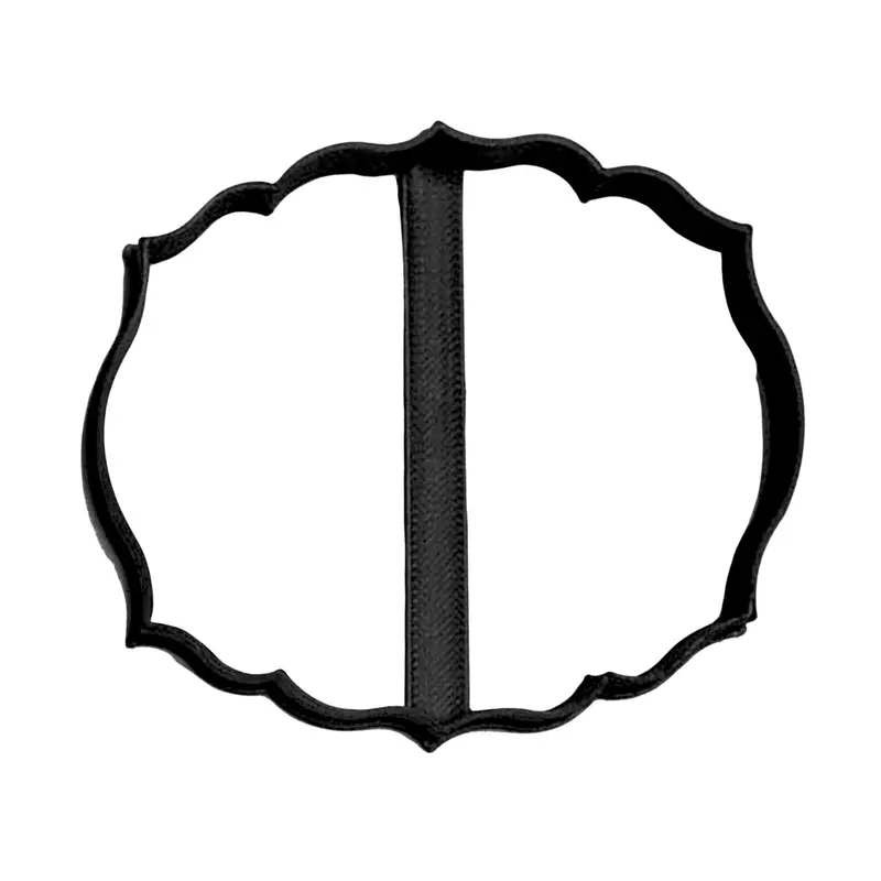 Scalloped Plaque Fondant Cutter Pack – 6X Vintage-Inspired Frame Topper, 1.75", Food-Safe Usa-Molded Tool (Fd3153) 1