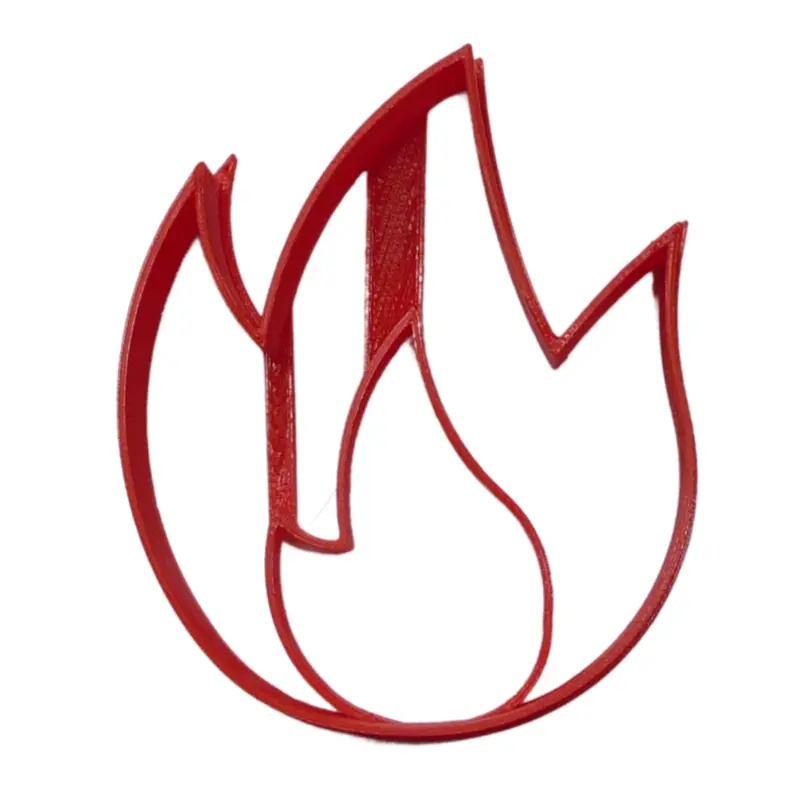 Set Of 6 Bonfire Flame Fondant Cutters – Cozy Campfire-Inspired 1.75" Cupcake Toppers, Usa-Made 1