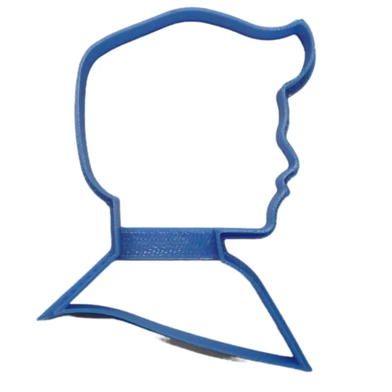 Set Of 6 Ken Face Outline Fondant Cutters – Retro Toy-Inspired 1.75" Cupcake Toppers, Usa-Made 1