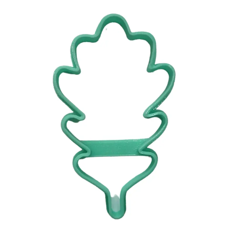 Set Of 6 Oak Leaf Outline Fondant Cutters – Botanical 1.75" Cupcake Toppers, Usa-Made 1