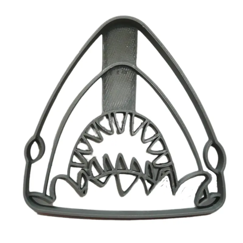Set Of 6 Shark Face With Teeth Fondant Cutters – Bold Underwater Theme, 1.75", Usa-Made 1