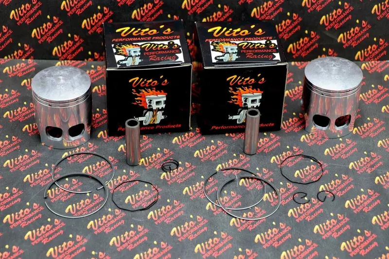 Set Of Two Vito’S Performance Pistons + Rings For Yamaha Banshee — 64.00Mm Bore (Rd350/Rd400 Spec) 1