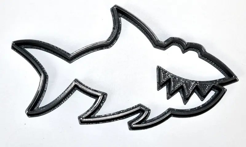 Shark Fondant Cutter Bundle – 6 Predatory Ocean Cupcake Toppers, 1.75", Usa-Food-Safe Cutting Die 1