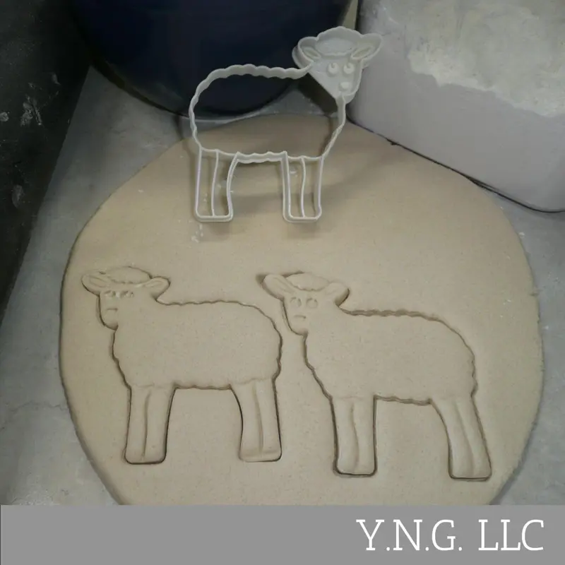 Sheep Cookie Cutter – Woolly Side-View Silhouette, Usa Crafted 1