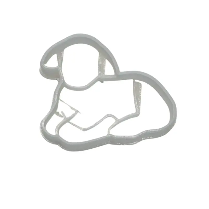 Sheep Nativity Scene Fondant Cutter – Lying Sheep Design Cupcake Topper Pack (6), 1.75", Fd4500 1