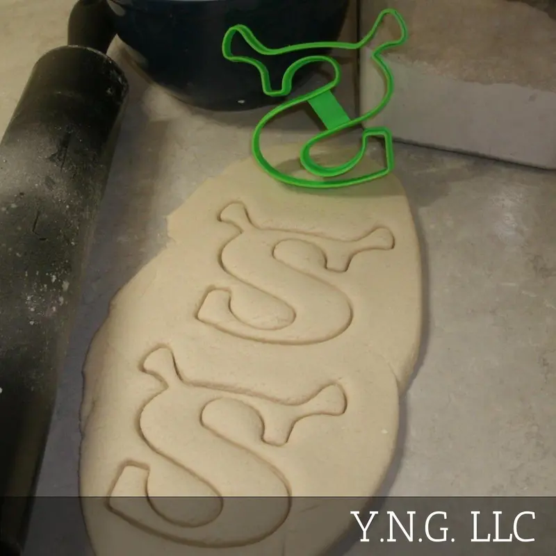Shrek 'S' Logo With Horns Cookie Cutter – Kids' Film-Themed Baking Tool, Made In Usa 1