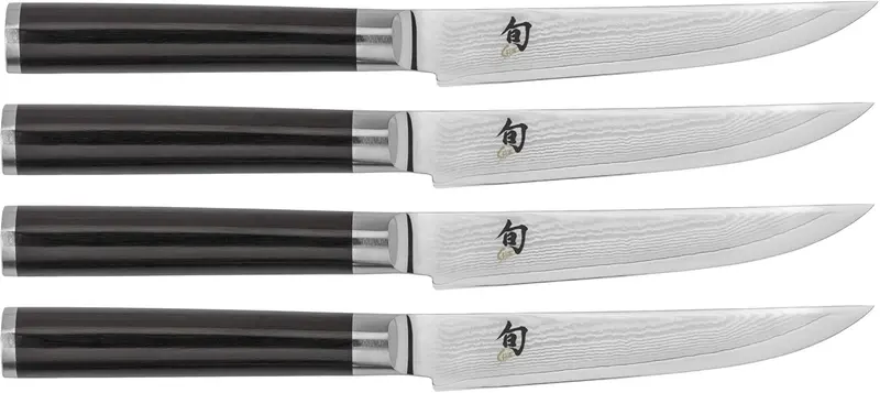 Shun Classic 4-Piece Steak Knife Set – 4.75-Inch Forged Blades 1