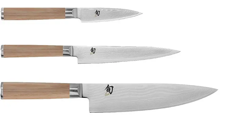 Shun Classic Blonde 3-Piece Knife Set – Chef, Paring & Slicing Essentials 1