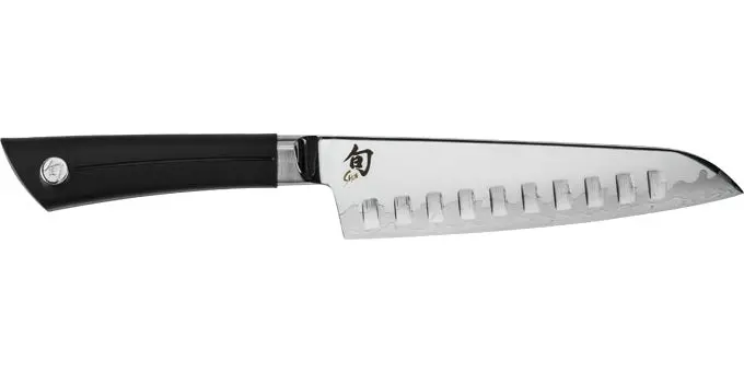 Shun Sora 7-Inch Hollow-Ground Santoku – Precision Vegetable And Herb Cutter 1