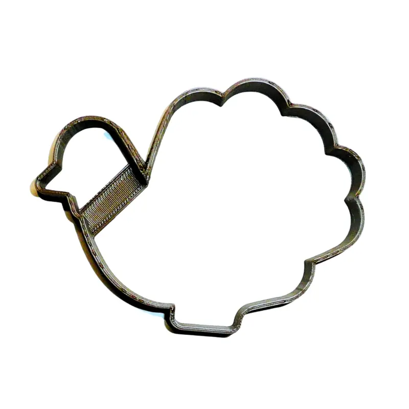 Side-Profile Turkey Fondant Cutter Set – 6-Piece Thanksgiving Cupcake Topper, 1.75" Diameter, Usa-Made Fd2942 1