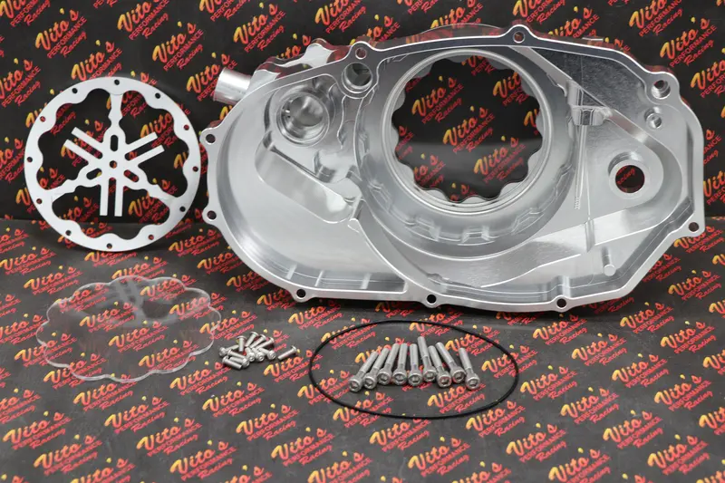 Silver Billet Banshee Clutch Cover With Lock-Up Kit And Transparent Window 1