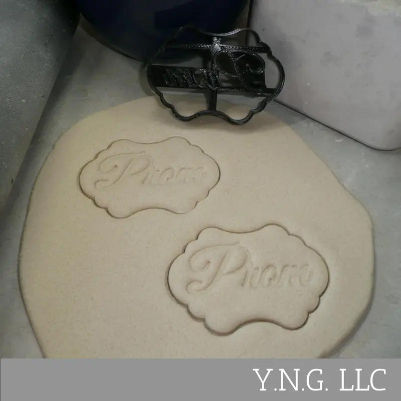 Single-Word Prom Cookie Cutter – Minimalist Formal Dance Baking Shape, Usa-Made Pr3513 1