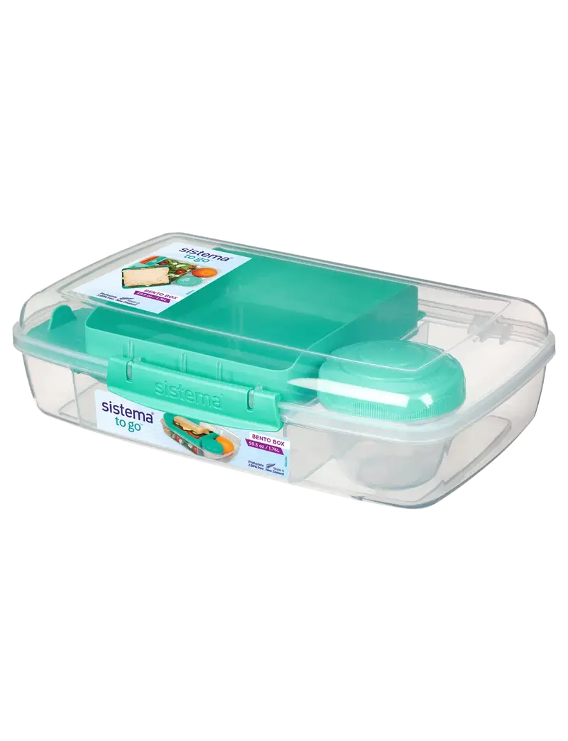 Sistema 1.76L Stackable Bento Box Set (4-Piece) To Go™ 1