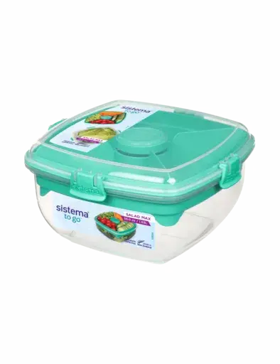 Sistema Salad To Go Container – 1.1L Leak-Proof Bpa-Free Food Storage 1