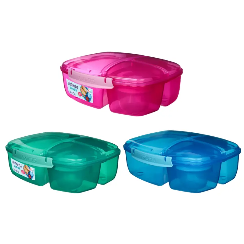 Sistema Skus Triple Split Lunch & Yogurt Box – 4-Compartment Modular System 1