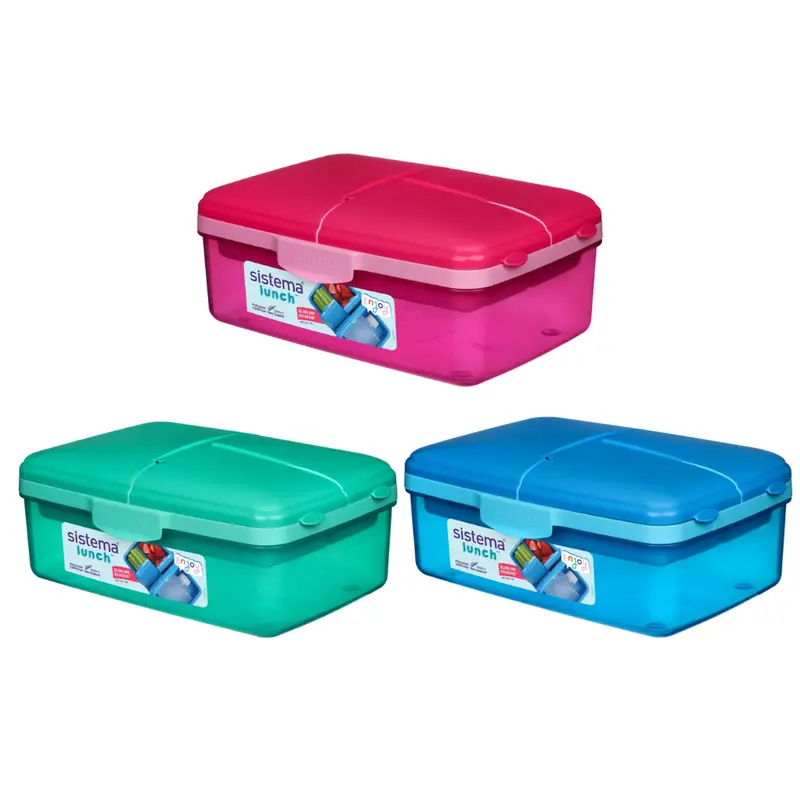 Sistema Slimline Quaddie – Space-Saving 4-Section Stackable Lunch Container 1
