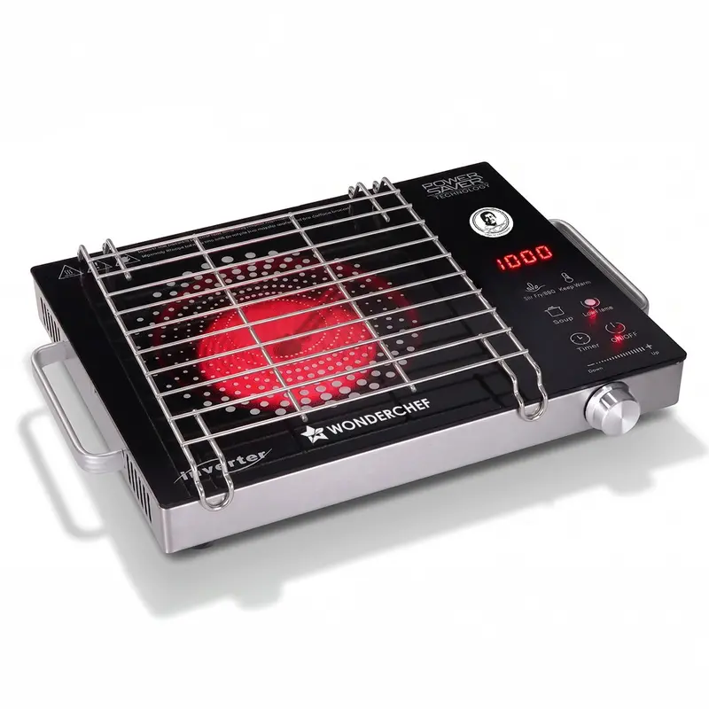 Smart Cook Single-Burner Infrared Cooktop – 2000W, Crystal Glass Surface, Universal Compatibility 1