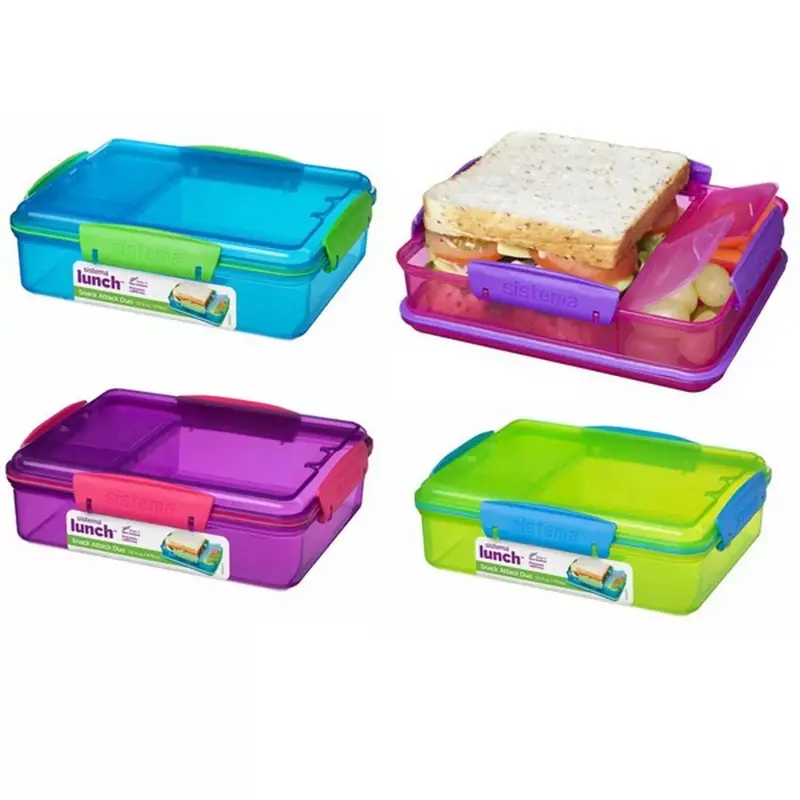 Snack Attack Duo Portable Meal Set – 975Ml Dual-Compartment Container 1