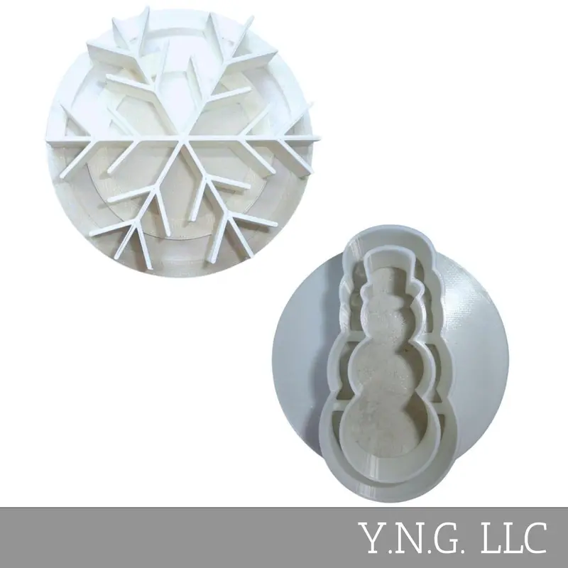 Snowflake & Snowman Concha Cutter Duo – Authentic Sweet Bread Stamp (Usa) 1