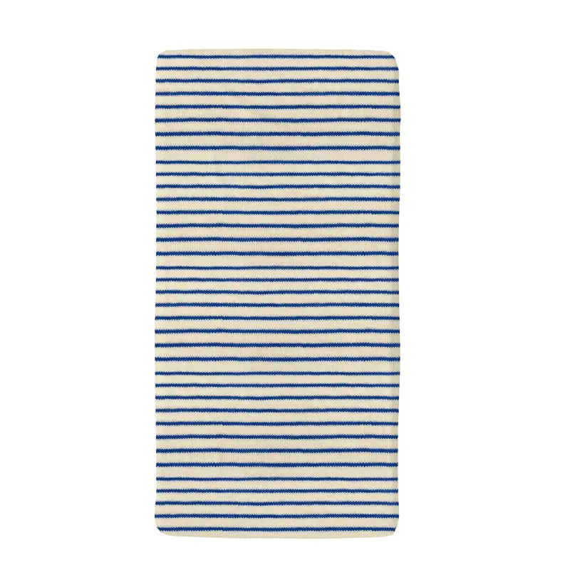 Snurk Breton Blue Fitted Crib Sheet 1