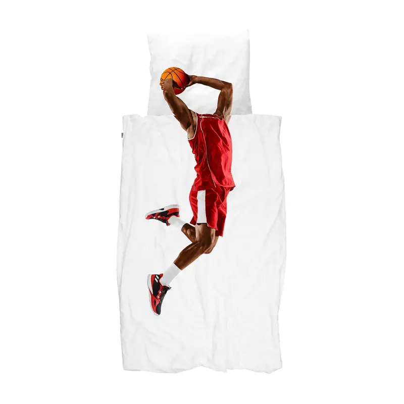 Snurk Red Basketball Star Duvet Cover 1