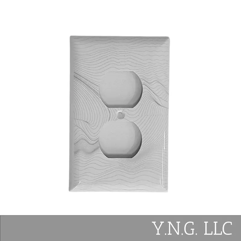 Sophisticated Geometric Single Duplex Outlet Cover – White Surface Plate La144-Pwp6 1
