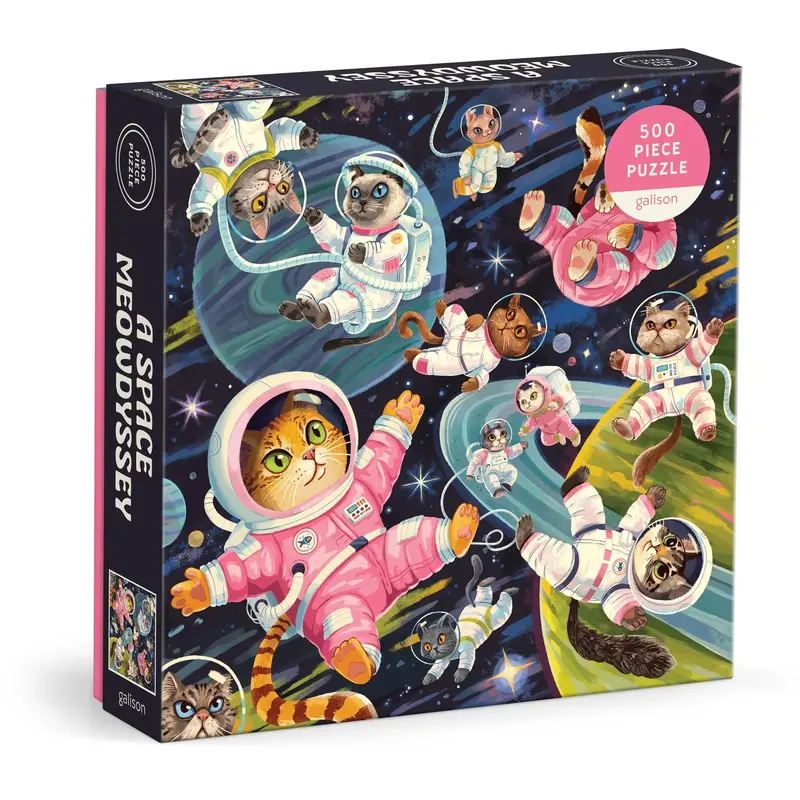 Space Meowdessey 500-Piece Cosmic Cat Puzzle 1