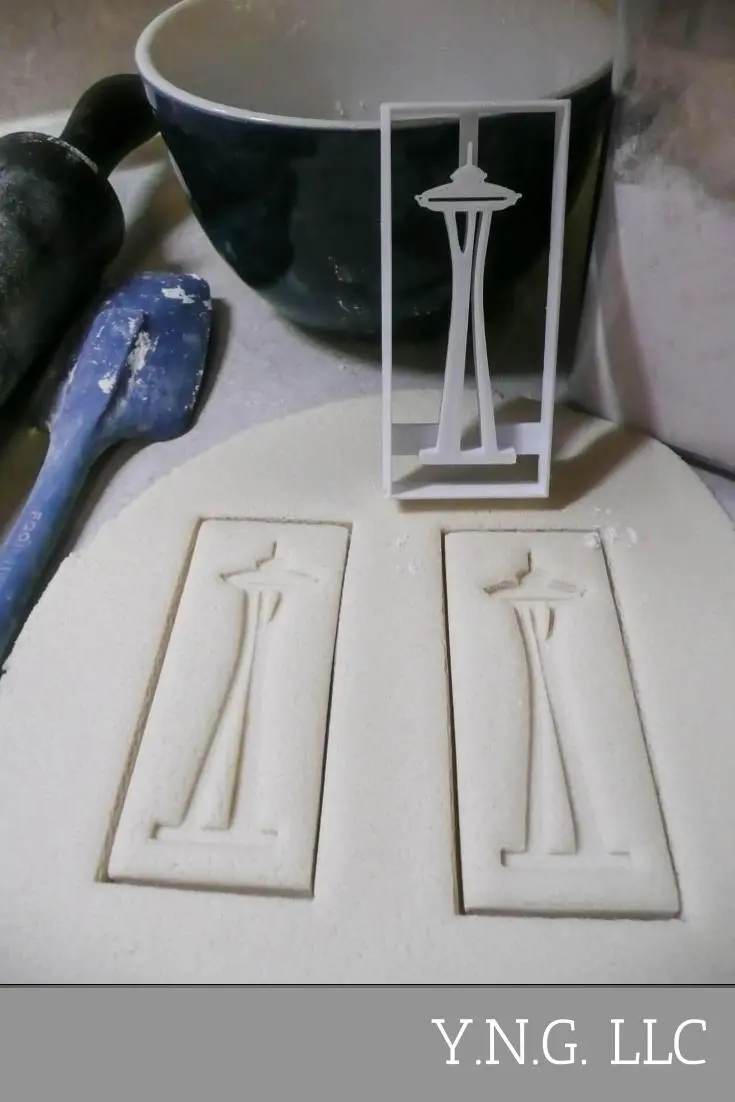 Space Needle Cookie Cutter – Seattle Landmark Observation Tower Silhouette, Usa Pr3018 1