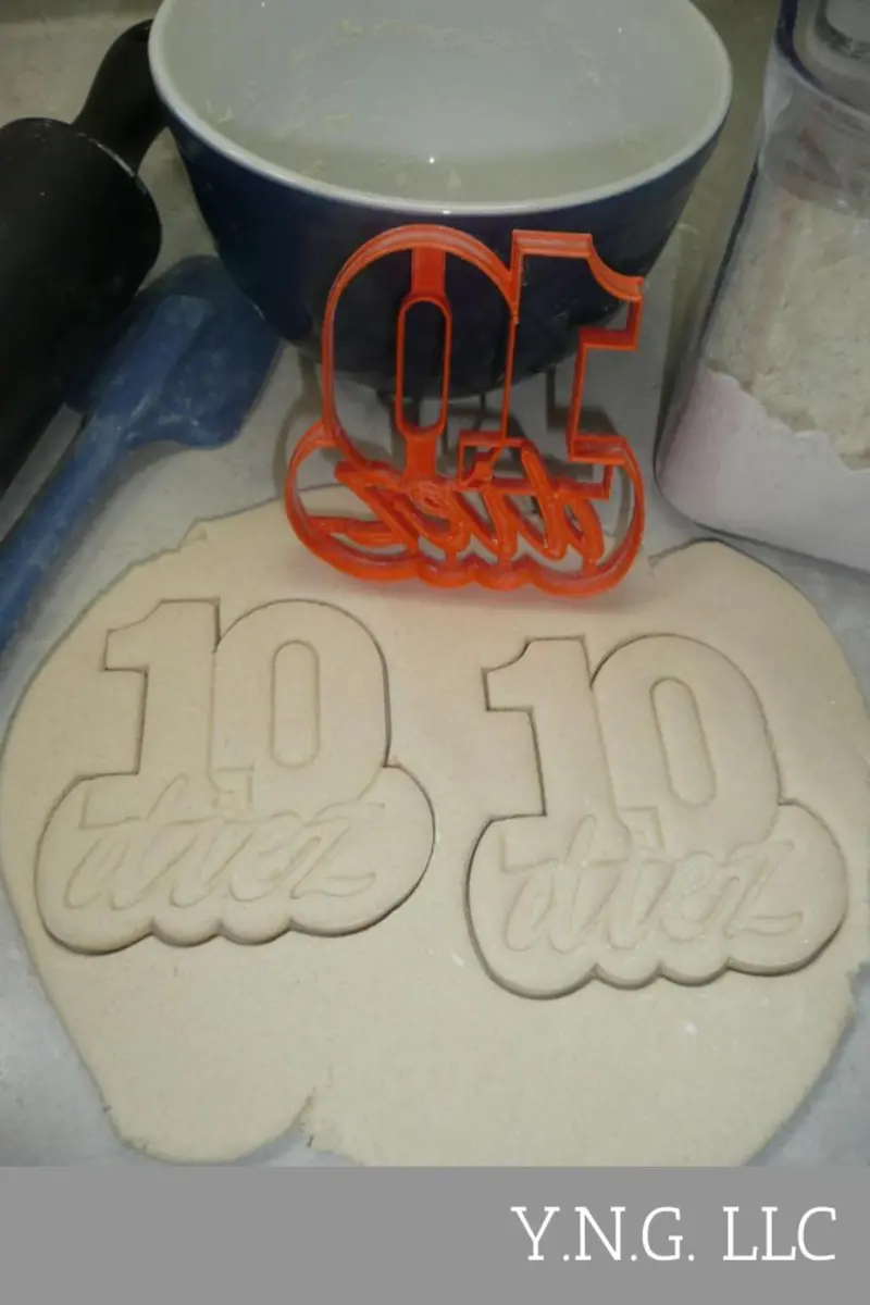 Spanish Number 10 Cookie Cutter – 'Diez' With Numerical & Word Design, Bilingual Baking Tool, Usa-Made Pr4130 1