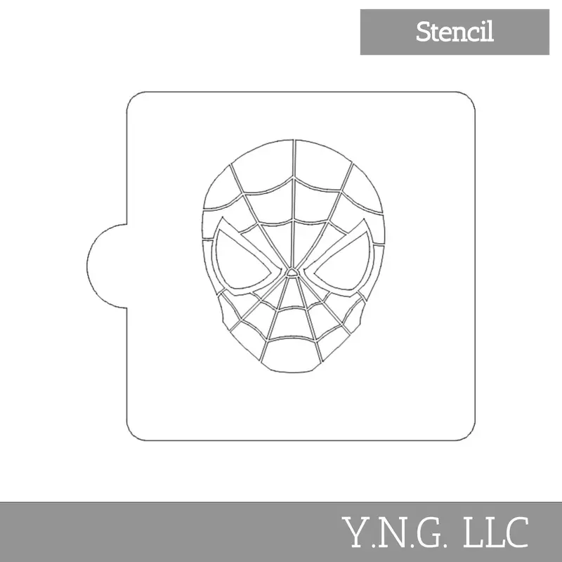 Spider-Man Large Head Cookie Stencil – American-Made Baking Template 1