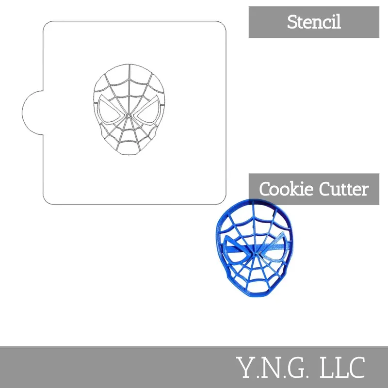 Spider-Man Mini Stencil And Cookie Cutter Set – Usa-Made Baking Tool 1