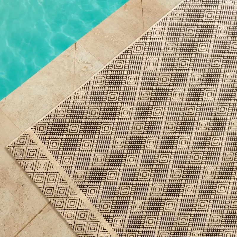 Spring Breeze Indoor/Outdoor Rug In Natural – Neutral Jute-Look All-Season Mat 1