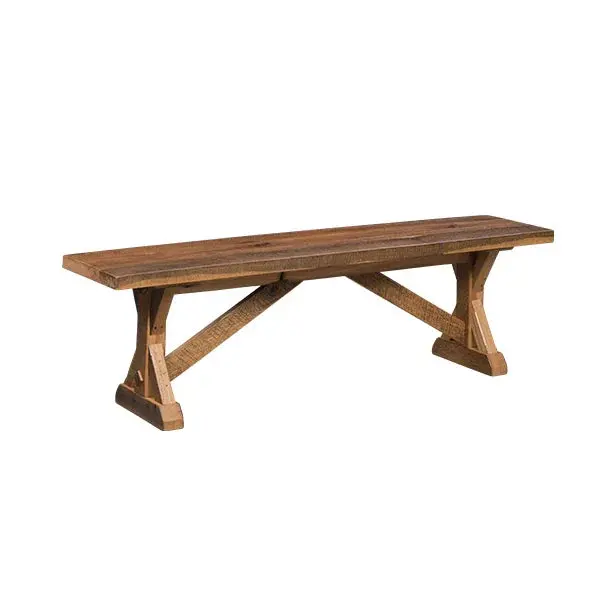 Stretford Solid Wood Bench With Tapered Legs 1