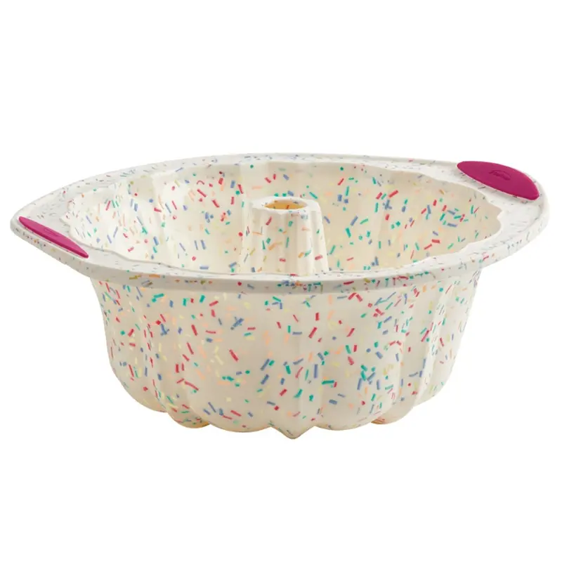 Structure Silicone Confetti Fluted Cake Or Loaf Pan – Fuchsia 1