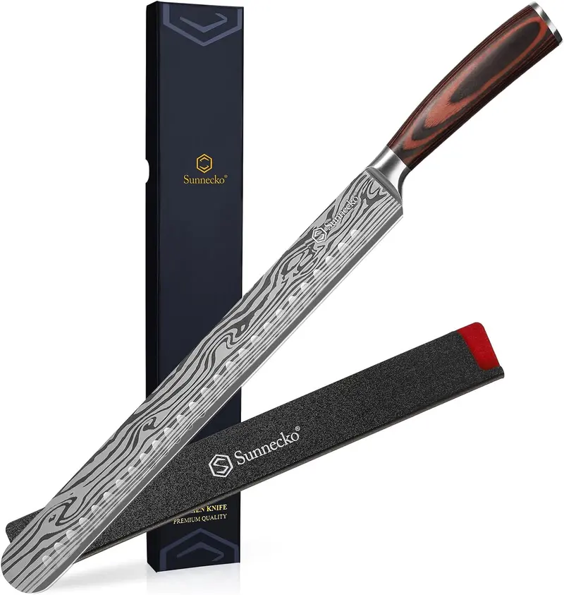 Sunnecko Chang Series 12-Inch Brisket Slicer Knife – Long-Blade Precision Tool For Even Meat Slicing 1