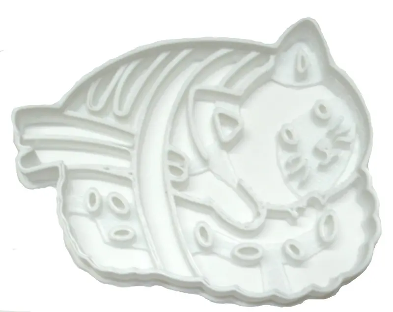 Sushi Cat Fondant Cutter Bundle – 6 Playful Animal-Themed Cupcake Decorations, 1.75" 1