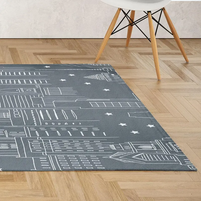 Sylvie Textured Grey Contemporary Area Rug 1