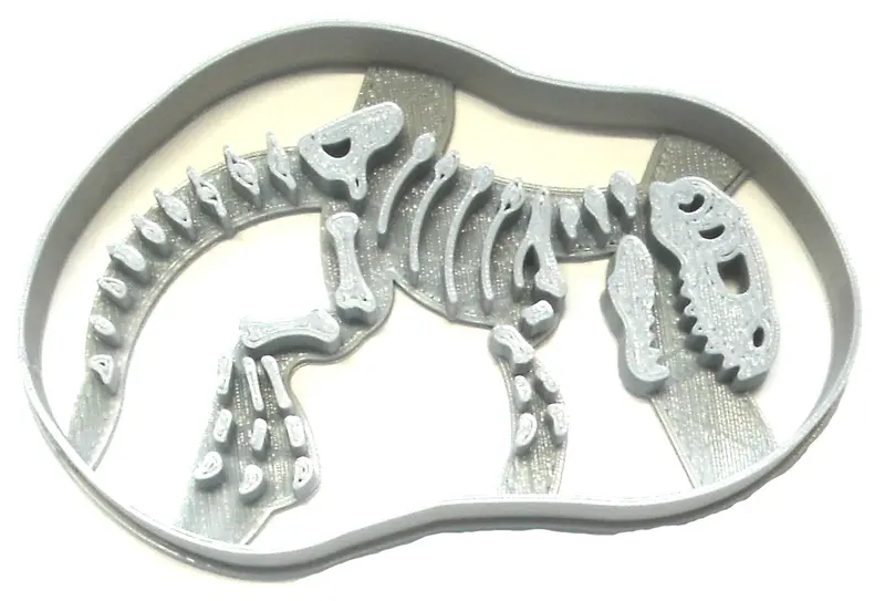 T. Rex Fossil Dinosaur Fondant Cutter Set – 6 Educational Cupcake Toppers, 1.75" 1