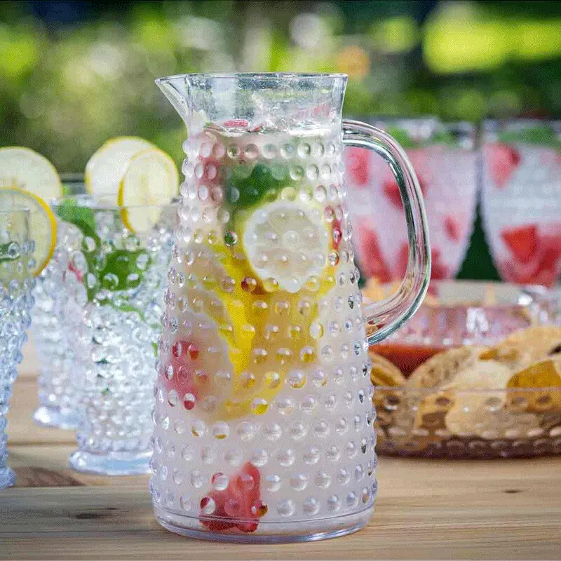 Tablecraft Simply Swell Pitcher – 1.75-Quart Glass Beverage Dispenser 1