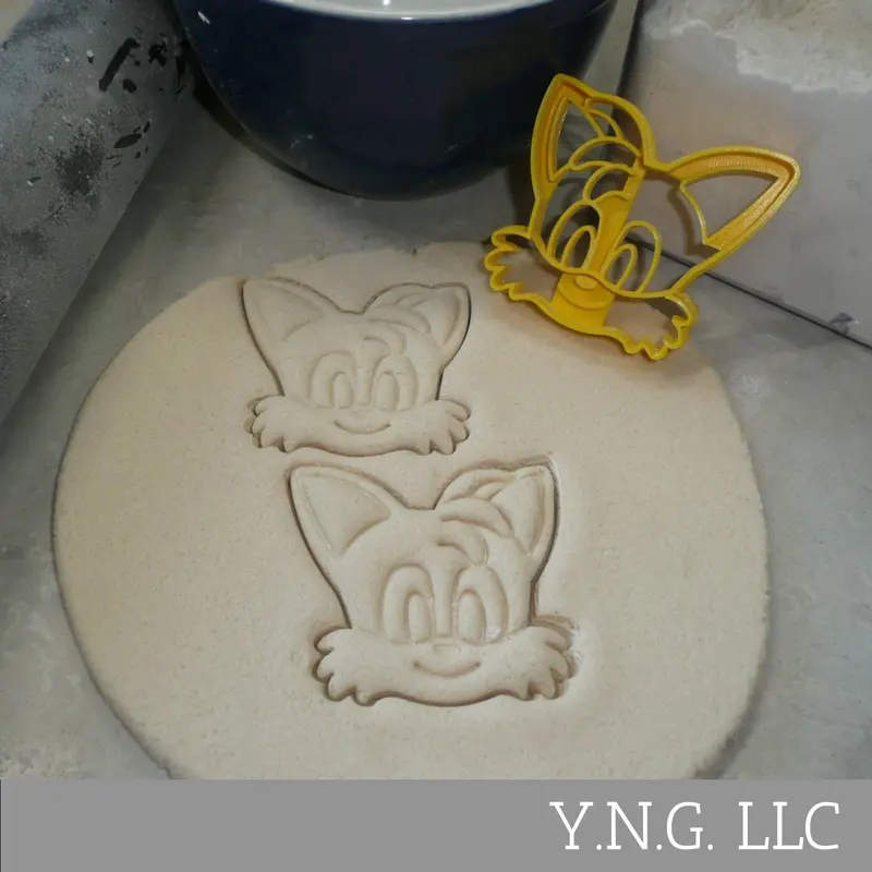 Tails Face Cookie Cutter – Cartoon-Style Sonic Hedgehog Baking Tool, Usa-Crafted Pr4853 1