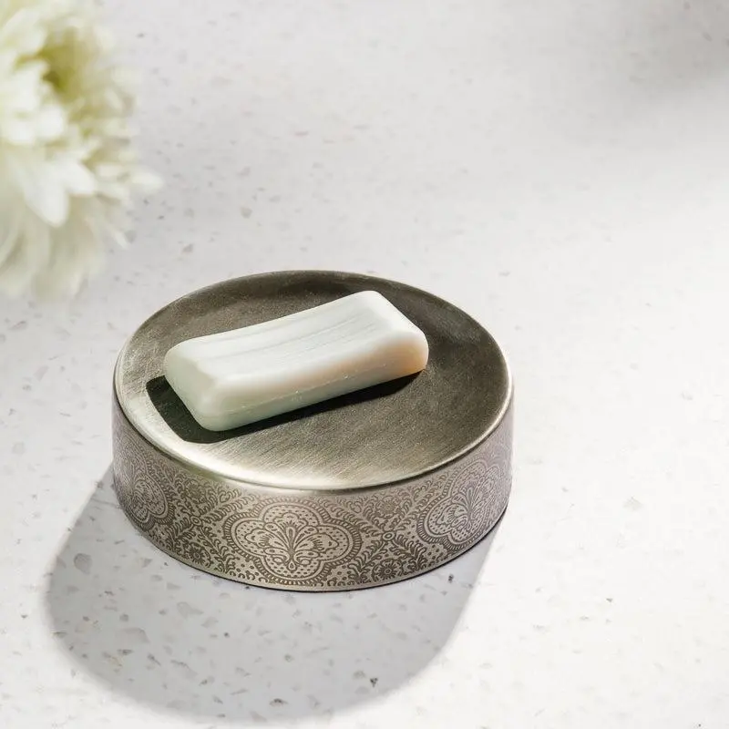 Tapered Soap Dish – Polished Pewter Finish 1