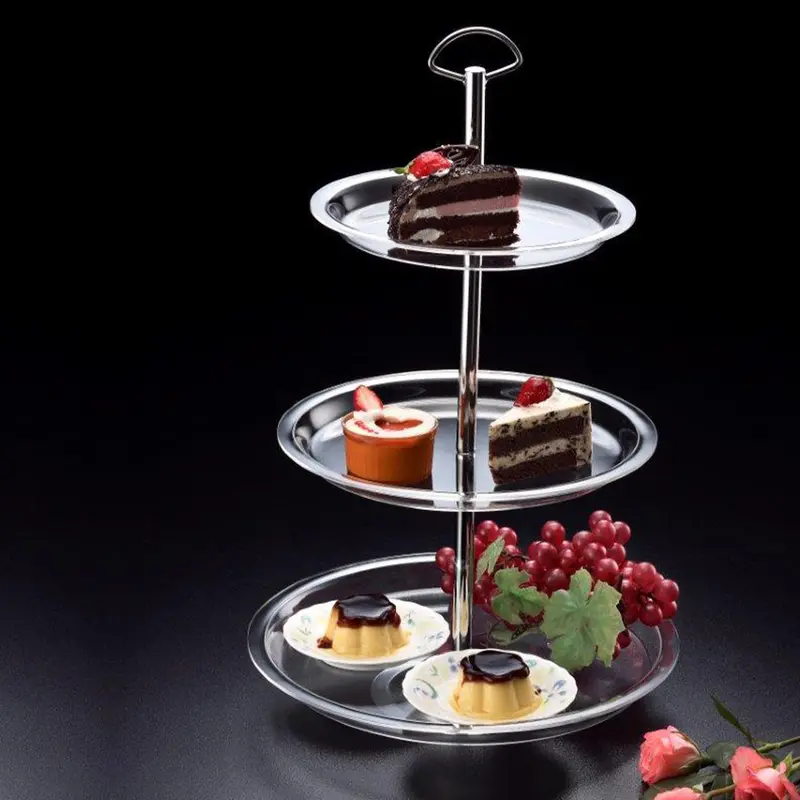 Three-Tier Acrylic Cake Stand Set – Graduated Sizes (25/30/35 Cm) For Layered Desserts 1